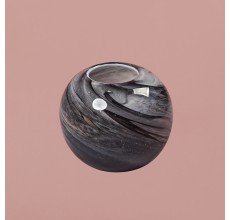 Blue-Black Round Vase