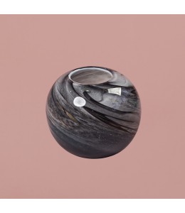 Blue-Black Round Vase