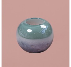 Green-White Round Vase