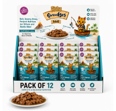 Aloha Smudges Cod & Salmon Adult Cat wet food in Gravy 85g Pouch Pack of 12