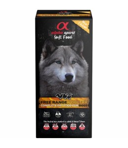 Alpha Spirit Soft Food for Adult Dogs POULTRY - 9 kg Box (45 trays x 200g)