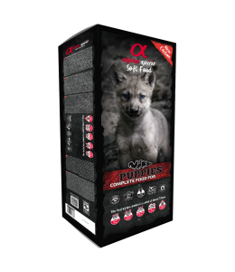 Alpha Spirit Soft Food for Puppies - 9 kg Box (45 trays x 200g)