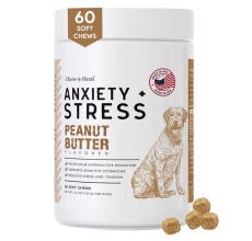 Chew & Heal - Anxiety + Stress Peanut Butter Flavored Soft Chew Calming Dog Supplement - 250gm