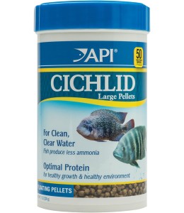 API Large Pellets Cichlid Fish Food 7.1 oz