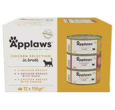 Applaws Chicken Selection in Broth Cat Wet Food 156g (Pack of 12)