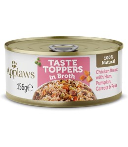 Applaws Taste Topper Broth Chicken Ham Dog Tin 156g