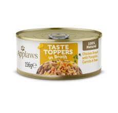 Applaws Taste Topper Broth Chicken Veg Dog Tin 156g