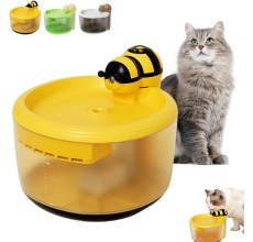 Bee Colored Battery-powered Water Fountain with MotionSensor