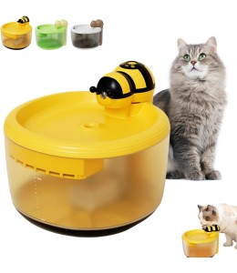 Bee Colored Battery-powered 
Water Fountain with Motion
Sensor