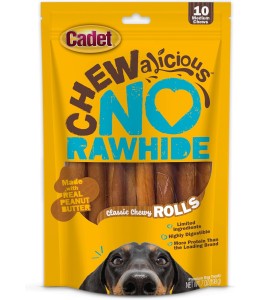 Cadet 10 pk Chewalicious® Classic Chewy Rolls - Peanut Butter Flavor Dog Treats & Chews