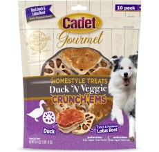 Cadet 10 pk Duck N Veggie Crunchems Dog Treats & Chews