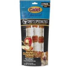 Cadet 3 pk Large Kabobs Apple Peanut Butter Delight Dog Treats & Chews