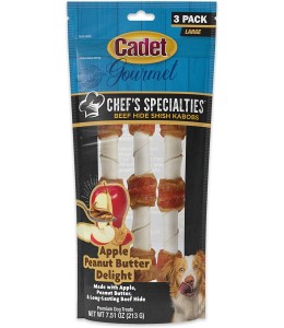 Cadet 3 pk Large Kabobs Apple Peanut Butter Delight Dog Treats & Chews