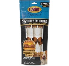 Cadet 3 pk Large Kabobs Steakhouse Cheeseburger Flavor Dog Treats & Chews