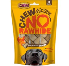 Cadet 3 pk Medium Chewy N Crunchy Braids Dog Treats & Chews