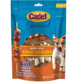 Cadet 4 oz. Beef Hide Shish Kabobs (Rawhide Twist Sticks wrapped in Chicken, Duck & Sweet Potato) Dog Treats & Chews