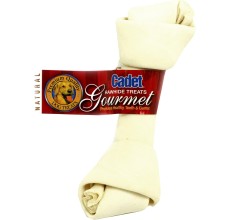 Cadet 6-7" Beef Hide (Rawhide) Knotted Bone Dog Treats & Chews