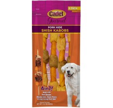 Cadet XL Pork Hide Shish Kabobs 4pk Dog Treats & Chews