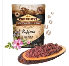 Carnilove Buffalo with Rose Blossom for Adult Dogs (Wet Food Pouches) 300g