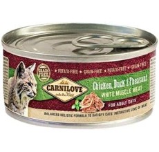 Carnilove Chicken, Duck & Pheasant for Adult Cats (Wet Food Cans) 100g