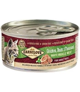 Carnilove Chicken, Duck & Pheasant for Adult Cats (Wet Food Cans) 100g