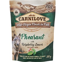 Carnilove Pheasant with Raspberry Leaves for Adult Dogs (Wet Food Pouches) 300g