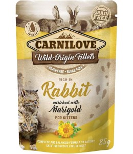 Carnilove Rabbit Enriched With Marigold For Kittens wet food - 85g