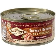 Carnilove Turkey & Reindeer for Adult Cats (Wet Food Cans) 100g