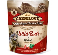 Carnilove Wild Boar with Rosehip for Adult Dogs (Wet Food Pouches) 300g