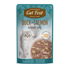 Cat Fest Duck With Salmon In Tender Jelly For Cats 70g