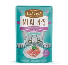Cat Fest Meal No 5 Cat Food in Jelly-Tuna With Crab Stick 50g
