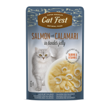 Cat Fest Salmon With Calamari In Tender Jelly For Cats 70g