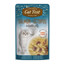 Cat Fest Salmon With Octopus In Tender Jelly For Cats 70g