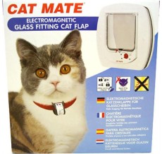 Cat Mate Electromagnetic Glass Fitting Cat Flap