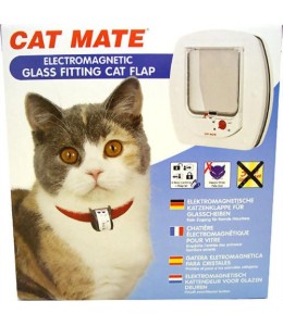 Cat Mate Electromagnetic Glass Fitting Cat Flap