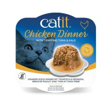 Catit Chicken Dinner Wet Cat Food with Tuna & Kale 80G