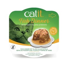 Catit Fish Dinner, Tilapia & Potato 80 g, 6pcs/box