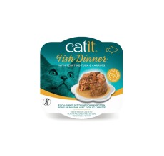 Catit Fish Dinner, Tuna & Carrot 80 g, 6pcs/box
