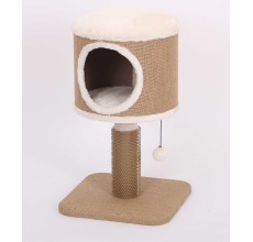 Caty cat Tree With Cozy Cushion and Scratcher 38 x 38 x 60cm