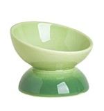 Ceramic whiskers Cat Bowl  - 10.5 x 10cm - Green