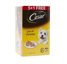Cesar Chicken 5+1 FREE Promo Pack Wet Dog Food - 6X100G
