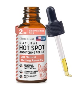 Chew & Heal - Chew + Heal Natural Hot Spot Relief Topical Liquid for Dogs, 2-fl oz bottle- 250gm