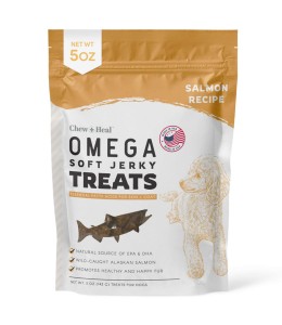 Chew & Heal - Wild Alaskan Omega Skin + Coat Salmon Soft Jerky Dog Treats- 250gm