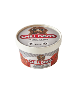 Chill Dogs Blastin' Beef Cup 130ML Ice Cream for Dogs