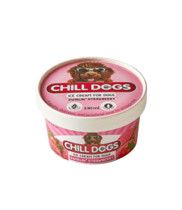 Chill Dogs Swirlin' Strawberry Cup 130ML Ice Cream for Dogs