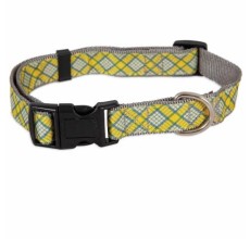 π·οΈ CLEARANCE SALE | Petmate Aspen Pet Dog Collar β Yellow Plaid, 5/8" x 10-14" (Tag Missing β 60% Off)
