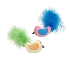 Coastal 3" Bird With Feathers-2Pk