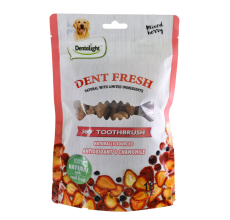 Dentalight 3" Dent Fresh 360° Toothbrush Dog Treat 150g (18pcs) - Mixed Berry