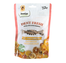 Dentalight 3" Dent Fresh 360° Toothbrush Dog Treat 150g (18pcs) - Orange