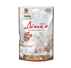 Dentalight 3" Nutri Diner Tasty Dog Treat-Chicken&Beef Flavour 10pcs/Pack (180g)
